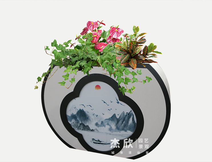 古典畫(huà)境創(chuàng)意花箱